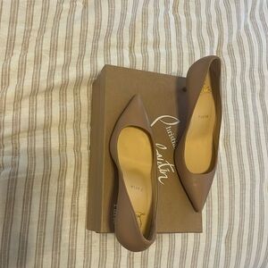 Christian Louboutin Kate NAPPA 55 Nude Heels